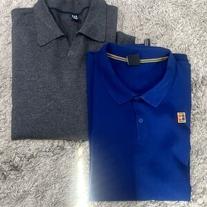 GAP and Fila Men's Polo Shirts - Gray and Blue